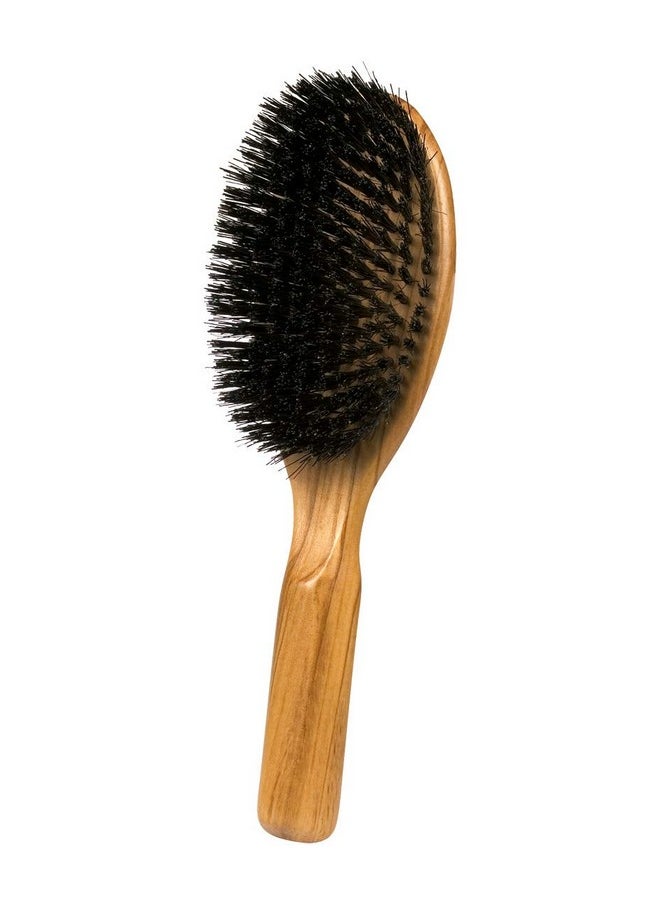 REDECKER Edecker Wild Boar Bristle Oval Hairbrush With Waxed Olive Wood Handle 85/8Inches  - Image 2
