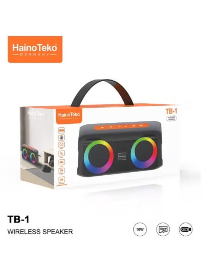 Haino Teko TB-1 Wireless Portable Bluetooth Speaker | Compact Design with Deep Bass | Long Battery Life | Hands-Free Calling | Strong Connectivity | Perfect for Travel, Outdoor, Home & Office Use - Image 2