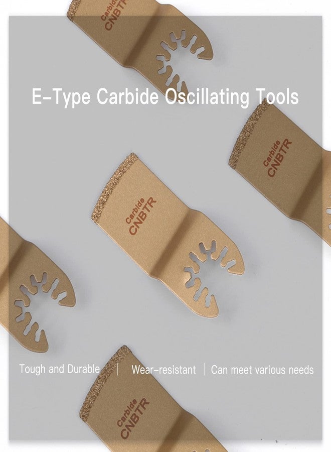 CNBTR 5PCS Multitool Precision Quick Release E Type Carbide Oscillating Tools 75x33mm - Image 2