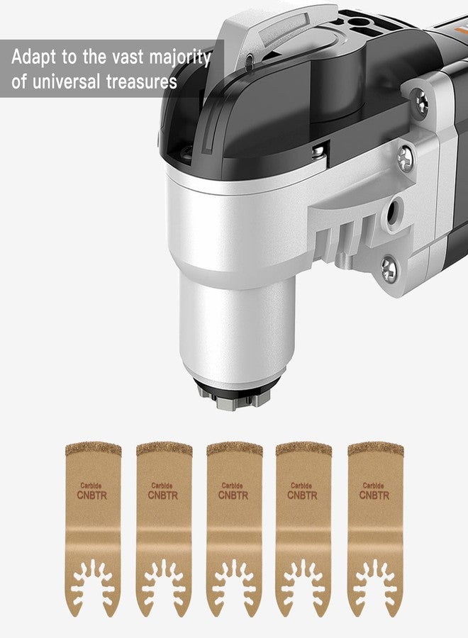 CNBTR 5PCS Multitool Precision Quick Release E Type Carbide Oscillating Tools 75x33mm - Image 3