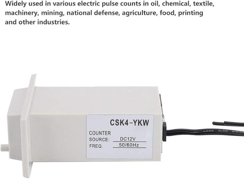 برنو CSK4 YKW 4 أرقام 0 9999 عداد صناعي إجمالي ميكانيكي عداد نبضات كهرومغناطيسي DC12V - Image 5