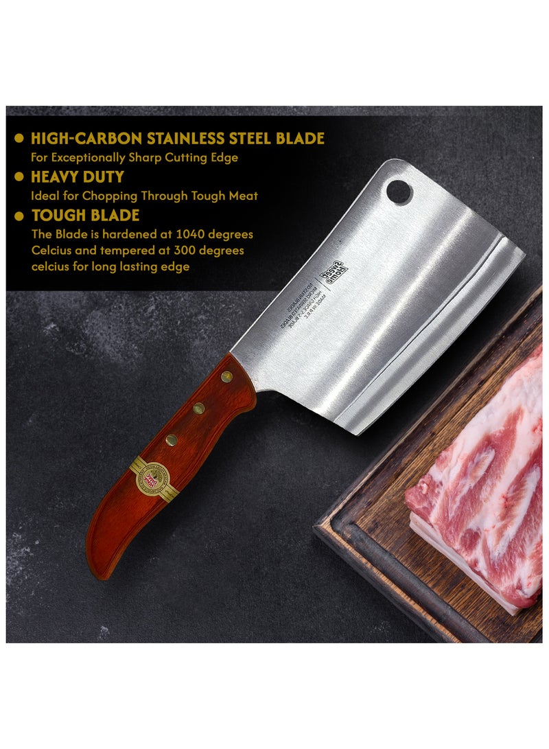 سويت هوم سكين تقطيع سويت هوم سكين من الفولاذ المقاوم للصدأ مع شفرة حلاقة حادة سكين تقطيع مع مقبض مريح سكين تقطيع عالي الجودة مقاوم للصدأ مع مقبض خشبي مثالي للتقطيع والتقطيع - Image 5