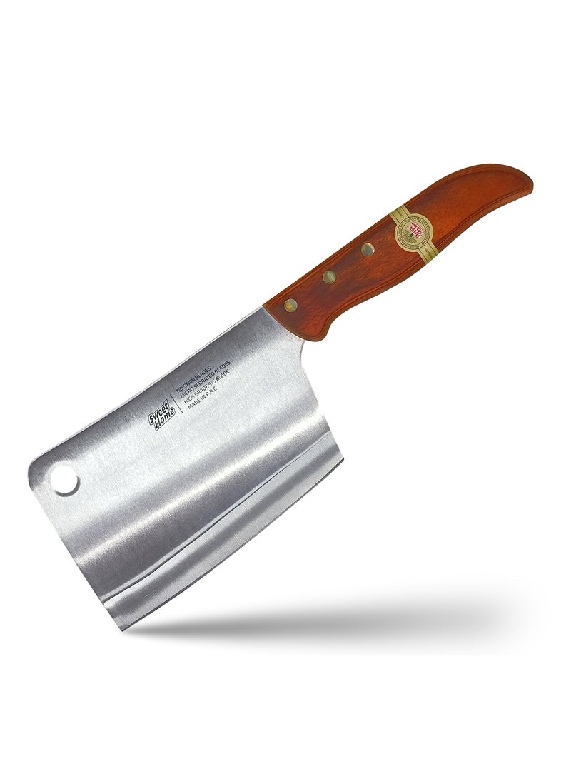 سويت هوم سكين تقطيع سويت هوم سكين من الفولاذ المقاوم للصدأ مع شفرة حلاقة حادة سكين تقطيع مع مقبض مريح سكين تقطيع عالي الجودة مقاوم للصدأ مع مقبض خشبي مثالي للتقطيع والتقطيع - Image 1