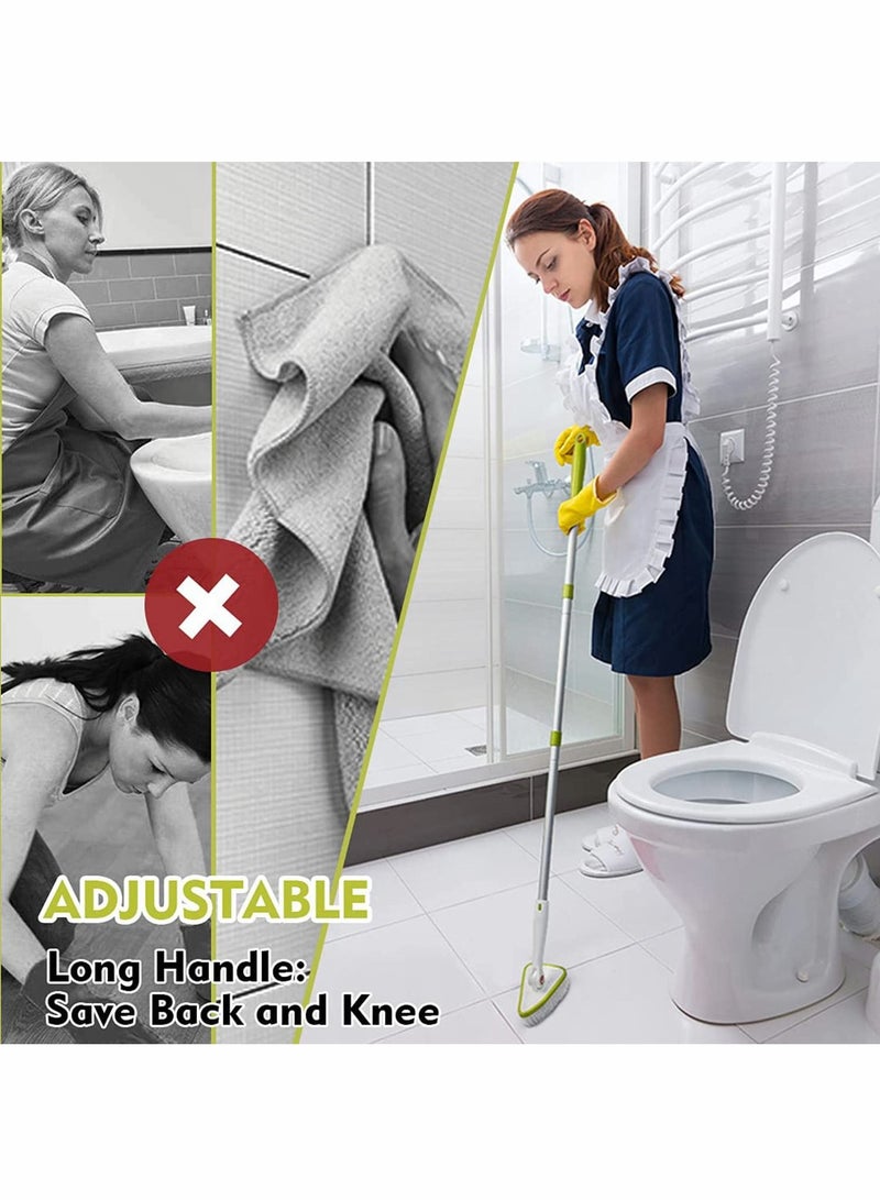 Y&D Cleaning Brush, 2 in 1 Tub Tile Scrubber Brush Sponge with 46'' Extendable Long Lightweight Handle, Rotatable Detachable Stiff Bristles Scrub for Kitchen Shower Bathtub Floor  - Image 2