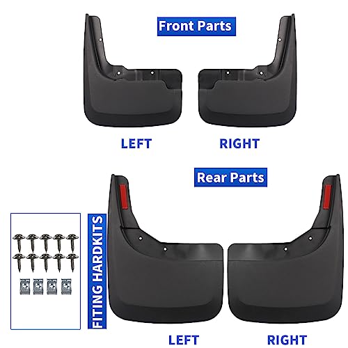 RMOURTEKK Mud Flaps Compatible with 2019-2023 2024 Chevy Silverado 1500(Excludes ZR2, LT Trail Boss, Custom Trail Boss) Custom Front and Rear Mud Guard Set (4pcs-Set) - Image 2