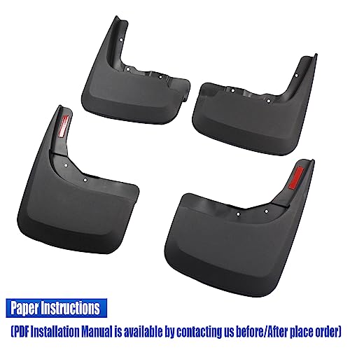RMOURTEKK Mud Flaps Compatible with 2019-2023 2024 Chevy Silverado 1500(Excludes ZR2, LT Trail Boss, Custom Trail Boss) Custom Front and Rear Mud Guard Set (4pcs-Set) - Image 5