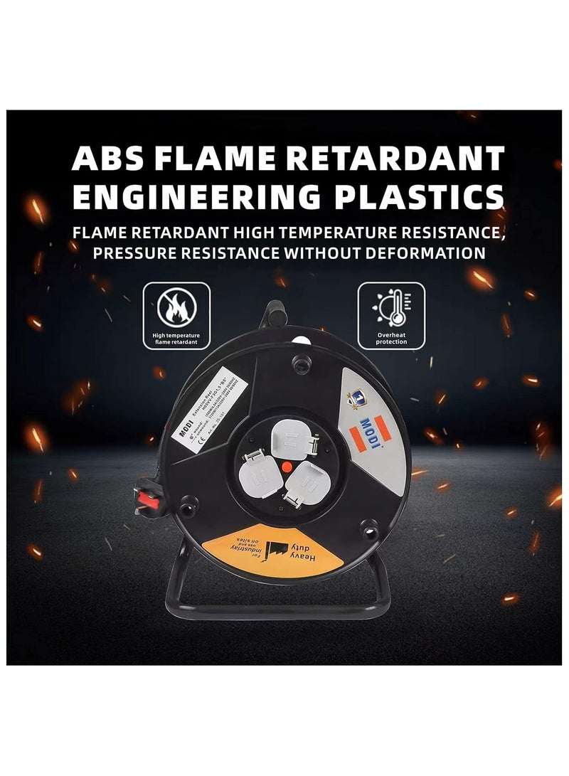 Heavy-Duty Cable Reel Extension With Troley - 3* 1.5 25M - Image 3