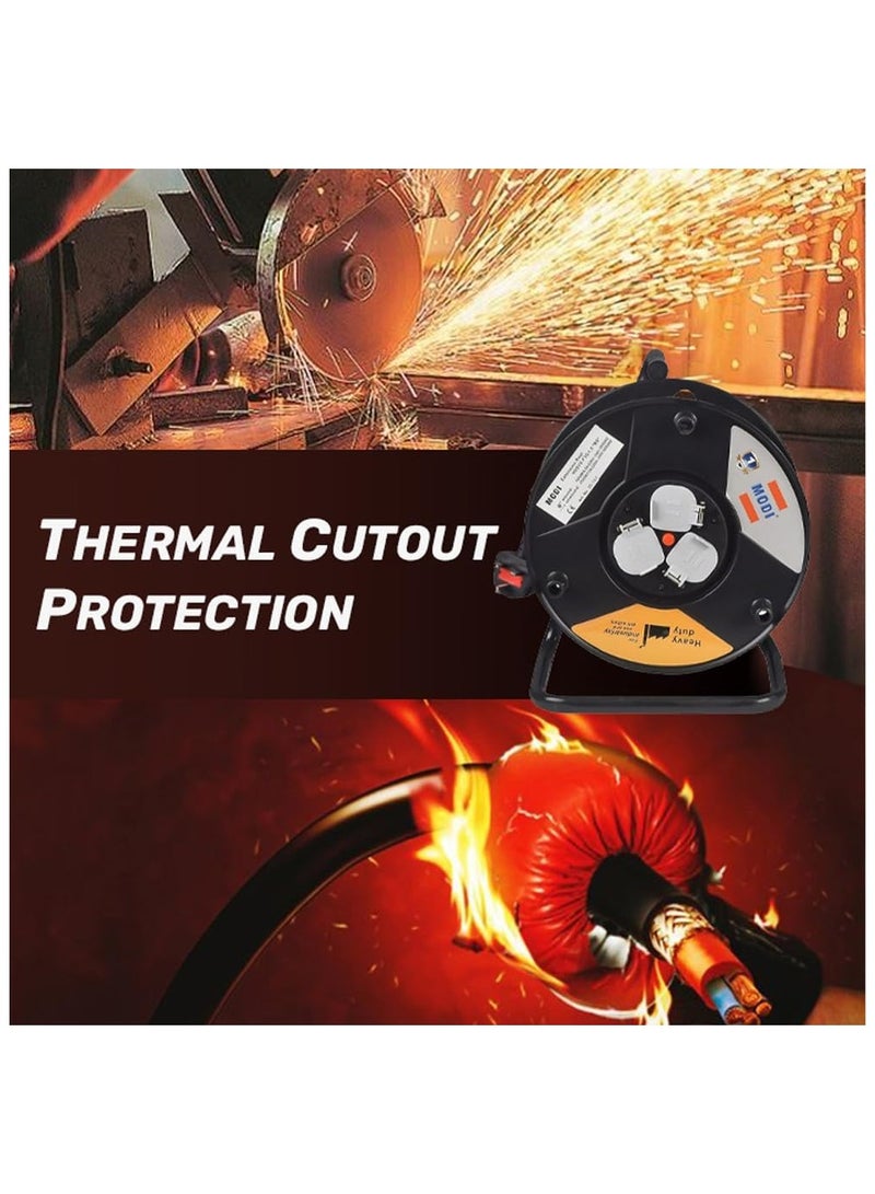 Heavy-Duty Cable Reel Extension With Troley - 3* 1.5 25M - Image 4