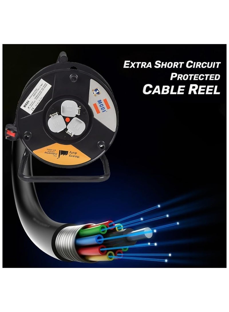 Heavy-Duty Cable Reel Extension With Troley - 3* 1.5 25M - Image 5