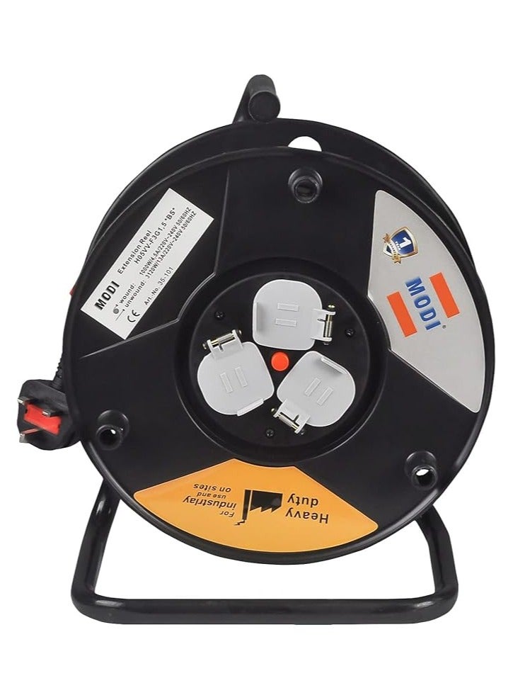 Heavy-Duty Cable Reel Extension With Troley - 3* 1.5 25M - Image 1