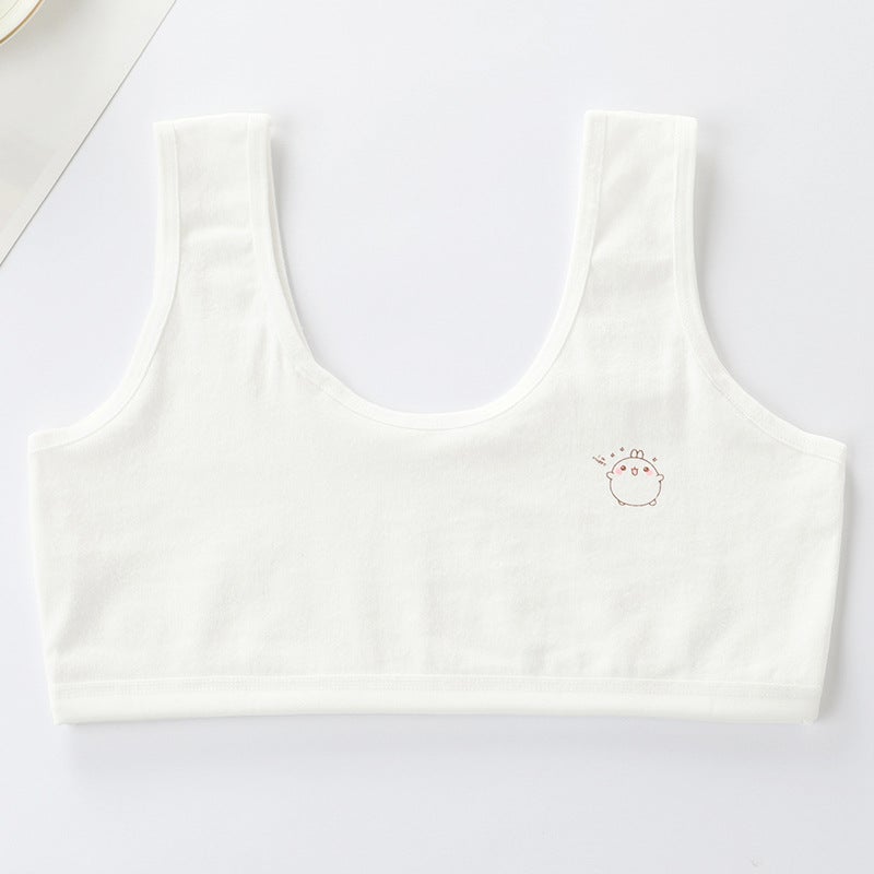 Cotton Training Bras for Girls 8-12 Years Pink - Image 2