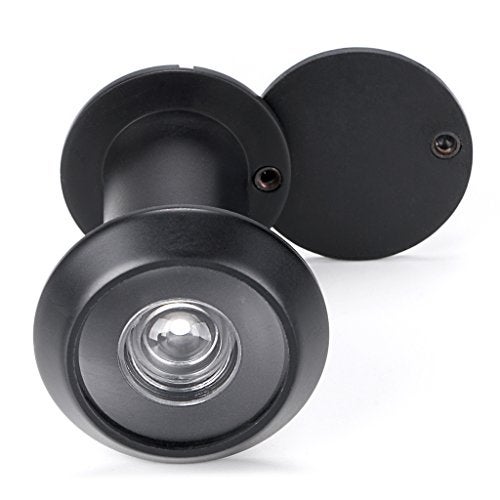 Sumnacon Safety Door Viewer,Solid Brass 220-degree Door Viewer/Peephole with Heavy Duty Rotating Privacy Cover for 1-3/8" to 2-1/6" Doors, Sturdy Door Viewer for Home Office Hotel (Black) - Image 1