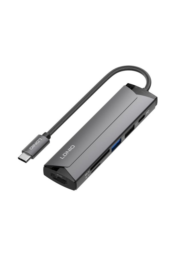 لدنيو محطة إرساء متعددة الوظائف LDNIO DS-56H USB-C PD100W USB-C Type-C إلى PD3.0 HDMI USB2.0 SD TF منفذ بيانات - Image 4