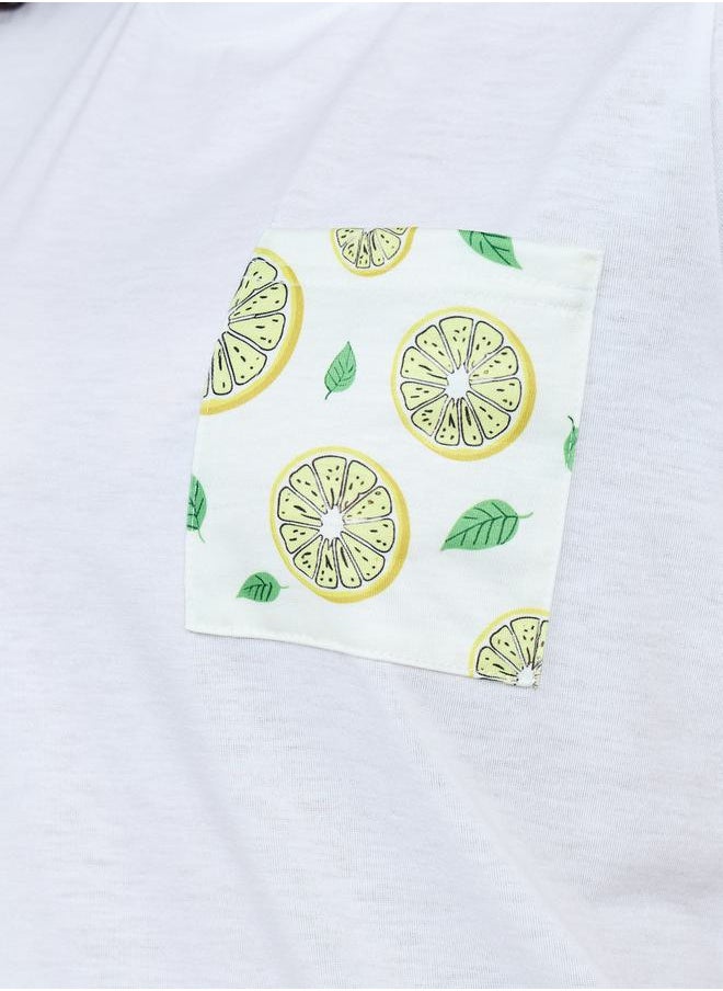 Styli - Lemon Pocket Print T-Shirt & Shorts Set - Image 1