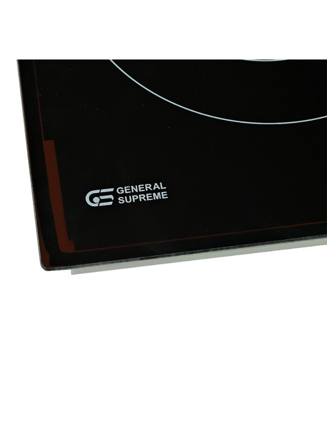 جنرال سوبريم سطح سيراميك مدمج 60 سم، 4 مناطق تسخين، 9 مستويات طاقة، تحكم باللمس، مؤقت وإغلاق أمان تلقائي. GSM60CHR - Image 3