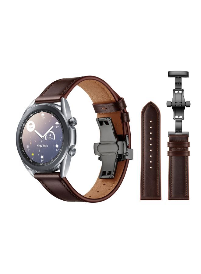 Replacement Band For Samsung Galaxy Watch 3 41mm Dark Brown - Image 2