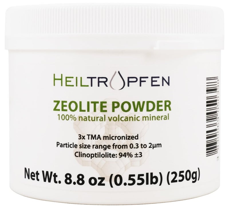 Zeolite Powder 055 Pound 250g Ultra FINE LessThan 2 m Clinoptilolite 943 3X Activated Natural Mineral Dust Heiltropfen