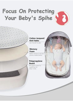 RATSAW Baby Bed Portable Baby Bed Foldable Infant Crib With Cartoon Toys Detachable Cotton Cover Suitable for Travel and Home Use Easy to Carry  - Image 3