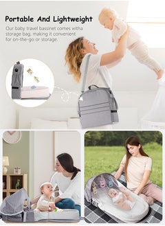 RATSAW Baby Bed Portable Baby Bed Foldable Infant Crib With Cartoon Toys Detachable Cotton Cover Suitable for Travel and Home Use Easy to Carry  - Image 5