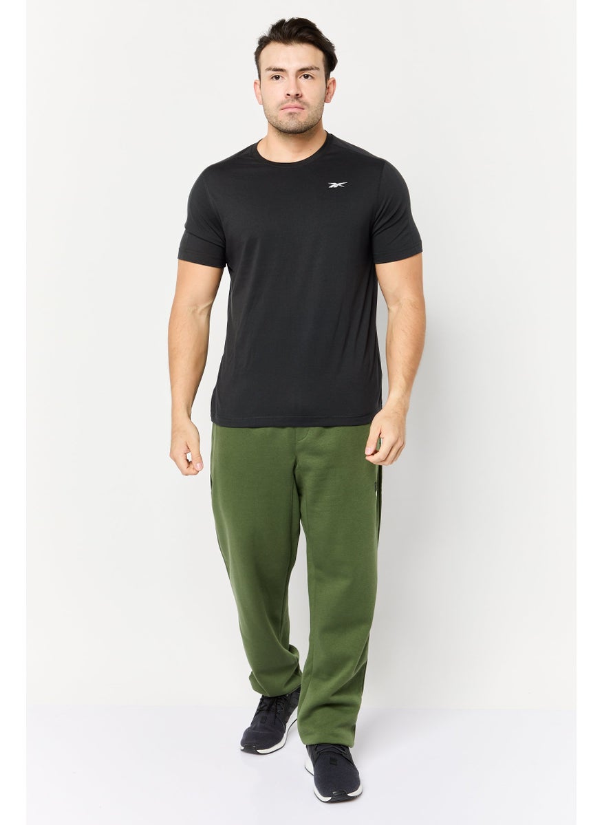 Reebok Men Sportswear Fit Short Sleeves Training T-Shirt, Black  - Image 2