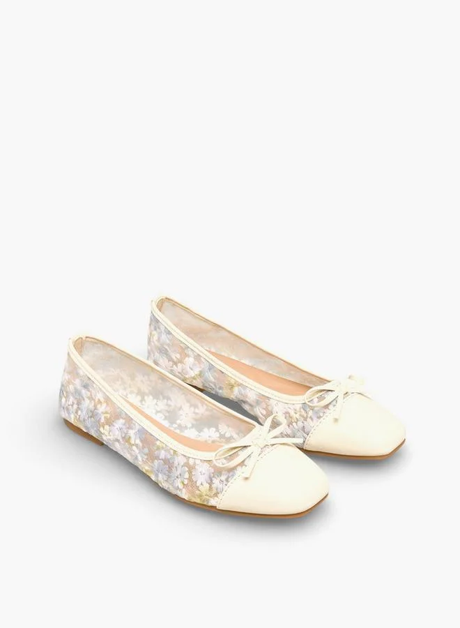 Celeste Women Floral Embroidered Ballerina Shoes