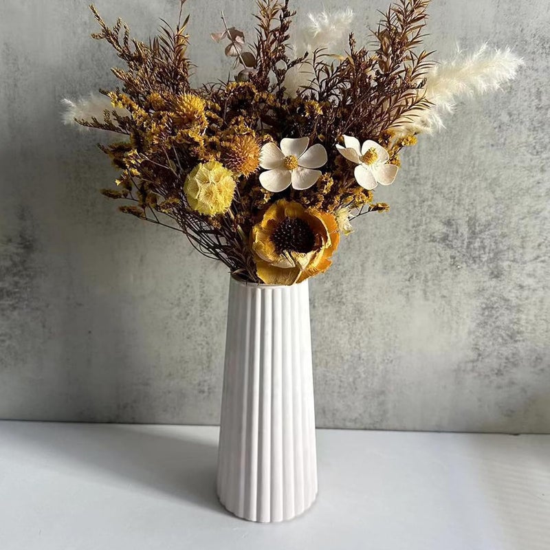 Snoogg Striped Vase Silicone Mold for Resin Casting 8 inch Tall Flower Pot Mould for Epoxy Gypsum Concrete Cement Wax Candles DIY Pen Holder Home Decor Art Craft - Image 3