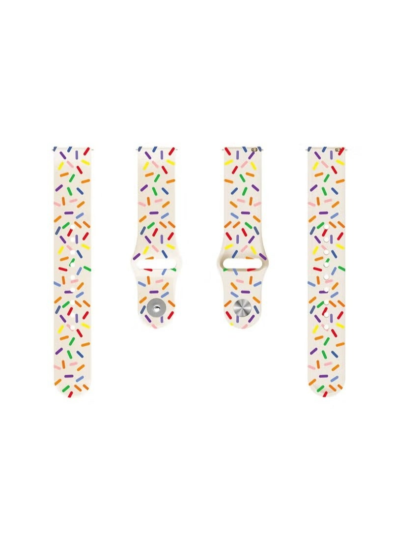 X-level 22mm Spotted Printed Silicone Strap for Huawei Watch GT 3 46mm/Huawei Watch 4/GT4 46mm/GT2e 46mm/GT2 46mm/Classic Silicone Smartwatch Replacement Wristband Bracelet Print Strap  - Image 3
