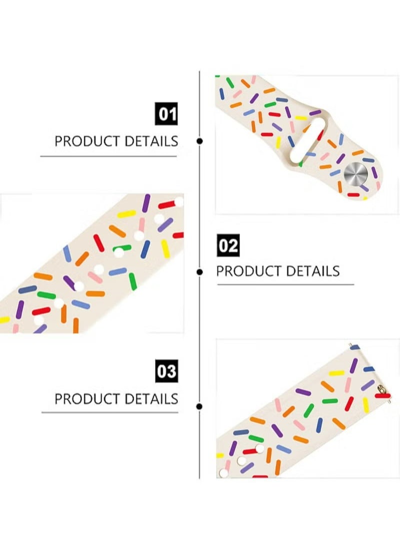 X-level 22mm Spotted Printed Silicone Strap for Huawei Watch GT 3 46mm/Huawei Watch 4/GT4 46mm/GT2e 46mm/GT2 46mm/Classic Silicone Smartwatch Replacement Wristband Bracelet Print Strap  - Image 2