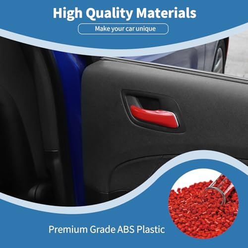 PDKLIN for Charger Inner Door Handle Trim for Dodge ChargerChrysler 300C 20112023 Red Interior Accessories 4pcs - Image 3