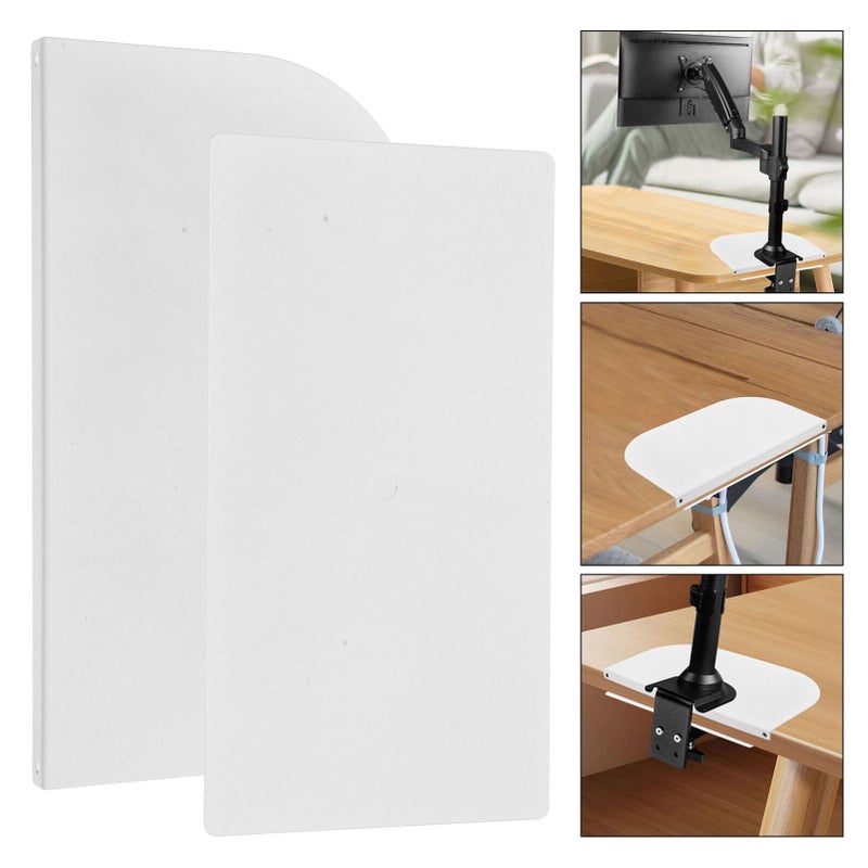 Monitor Mount Reinforcement Plate Set White with Grommet and C Clamp Installation Kit - Image 5