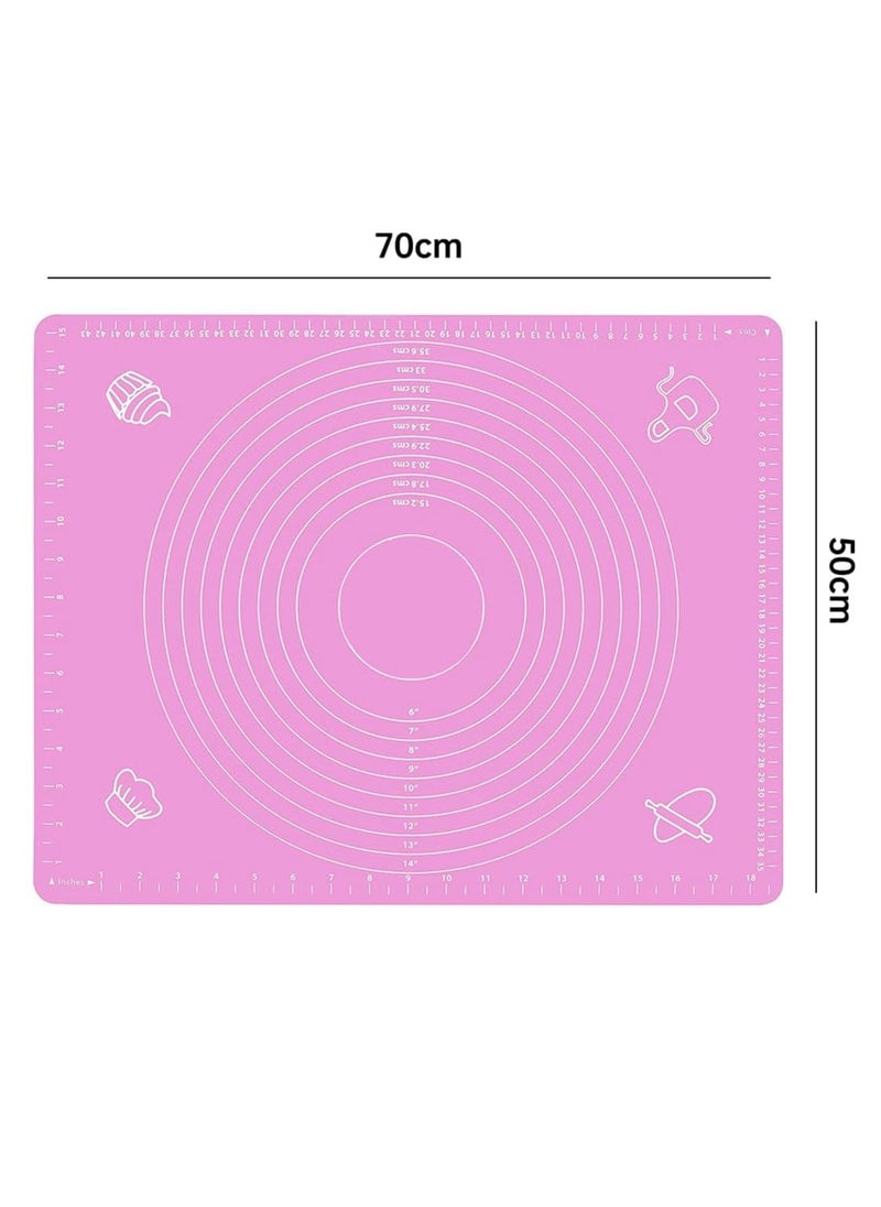 ECVV Baking Mat, Non-Stick Silicon Rolling Pastry Mat, 70 * 50cm Silicon Baking Sheets Mats,Kneading Pad Sheet Glass Fiber Rolling Dough Large Size for Cake Macaron Kitchen Tools, Assorted - pzsku/ZD3CA013414DEA45CE940Z/45/_/1721891076/b583bd1a-3b29-46ad-819e-84ff2869472a