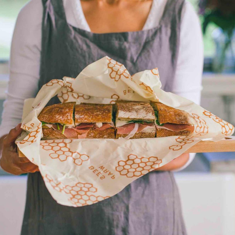 Bee's Wrap Beeswax Wraps for Bread - 2 Pack Beeswax Bread Wrap for Sourdough & Bread Storage - Plastic Free Made in USA Reusable Natural Food Wrap - & Honeycomb - Image 5