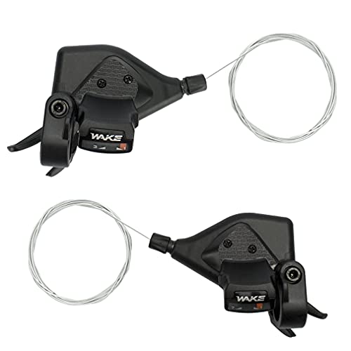 CYSKY Bike Shifter Levers 1 Pair 3x7 21 Speed Gear Shifter Mountain Bicycle Derailleur with Gear Indicator Right and Left Thumb Shift Levers Combo - Image 1