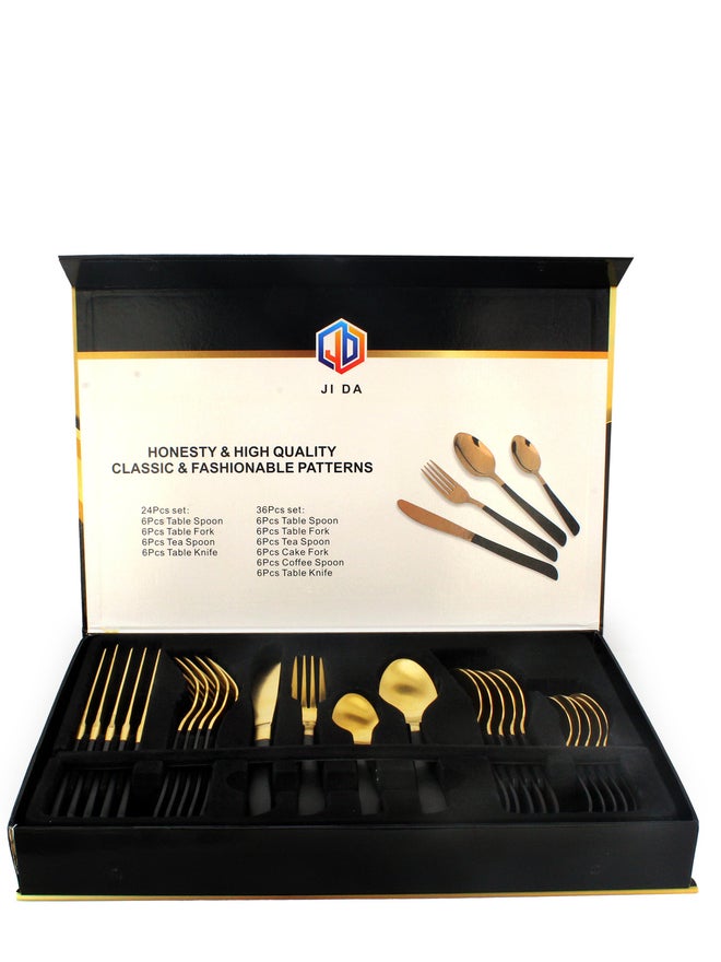 Cuisine Art 24-Piece Gold Cutlery Set
