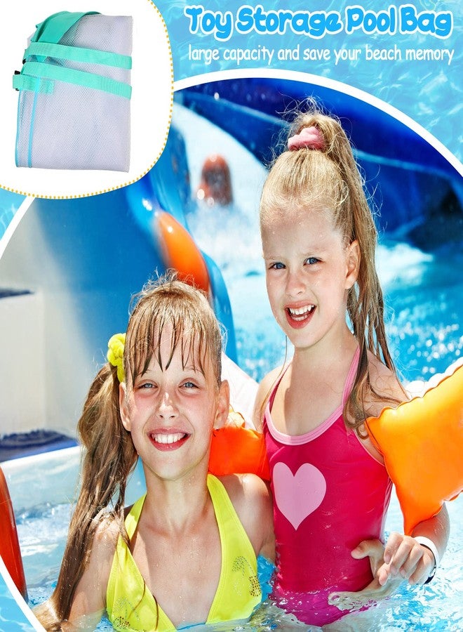 فاباي حقيبة تخزين حمام السباحة، قطعتان، 57 × 30 بوصة، حقيبة تخزين حمام السباحة، شبكة معلقة كبيرة، منظم ملحقات السباحة للأشياء القابلة للنفخ، والعوامات، وكرة القدم، وكرات السلة، ولوازم المرآب - Image 5
