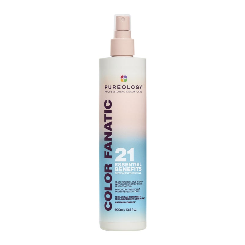 Pureology Color Fanatic MultiTasking LeaveIn Spray 21 Benefits for All Hair Types Heat Protection Detangling  Frizz Control Infused with Coconut  Camellia Oils Color Safe Vegan 135 Fl Oz