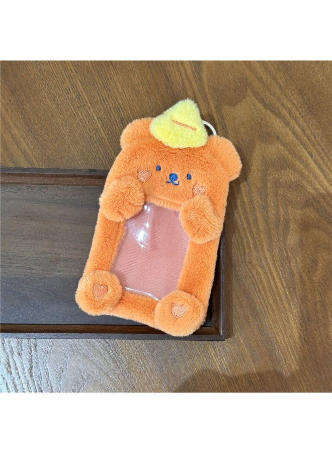 NIBEMINENT 1 - Piece Butter Dopamine Kpop Photo Card Holder Pendant Key Chain ID Badge Holder ID Card Holder Photo Card Protector for School ID Office ID Access Card for Women Girls - Image 1