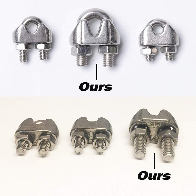 DIY Crafts Pack Of 3 Kits Turnbuckle Tension Turnbuckle Tension Wire Rope with EyeHook M6 18 Inch Wire Rope Cable Clip Clamp M3 Pack Of 3 Kits Turnbuckle Tension - Image 2