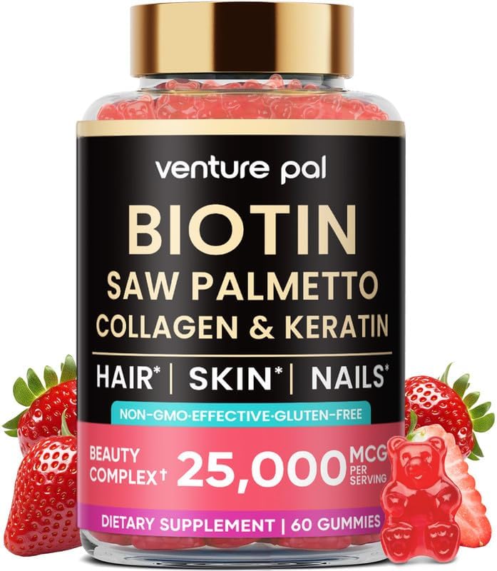 Venture Pal Biotin Gummies with Collagen for Women and Men - Image 1