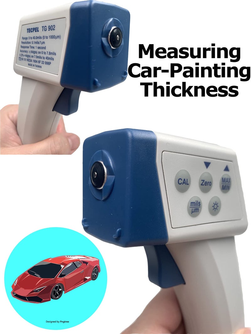 TECPEL TG-902 Digital Paint Thickness Gauge Tester F&NF - Image 4