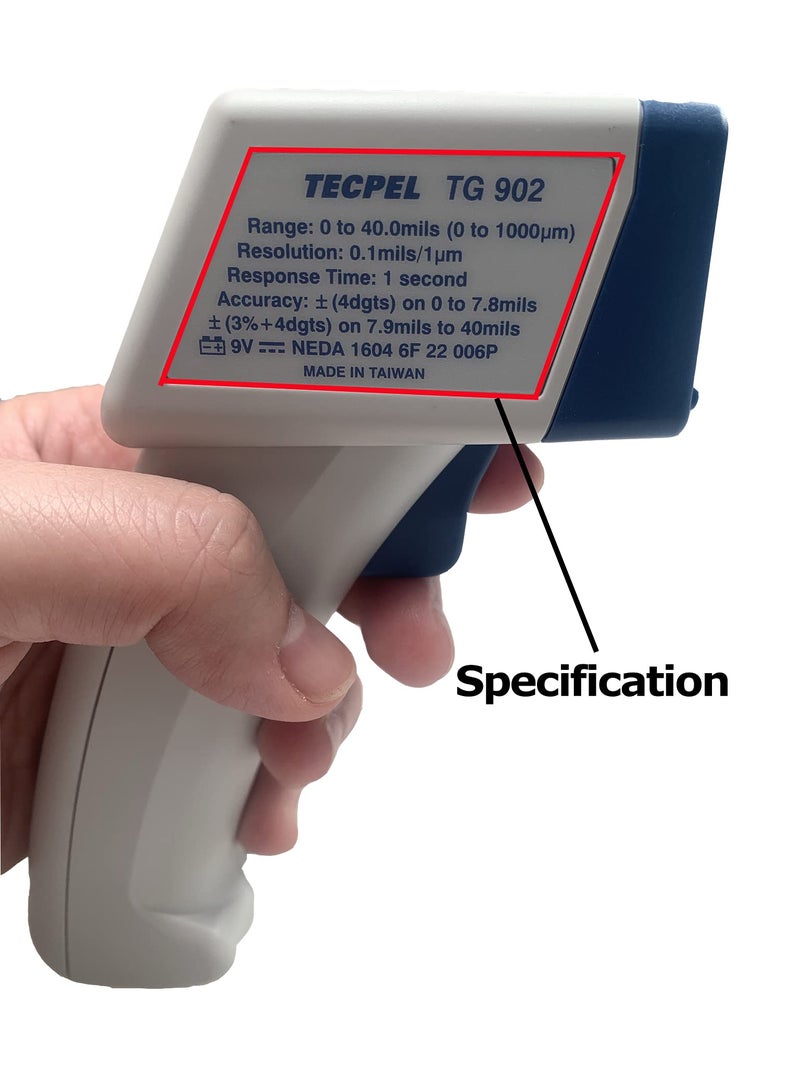 TECPEL TG-902 Digital Paint Thickness Gauge Tester F&NF - Image 3