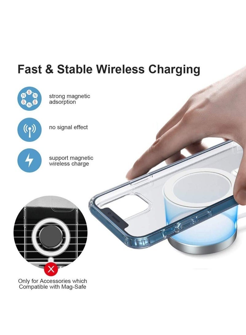 ليدين جراب مغناطيسي شفاف لهاتف iPhone X/XS متوافق مع MagSafe، حماية من الدرجة العسكرية، مصد للهاتف - Image 2