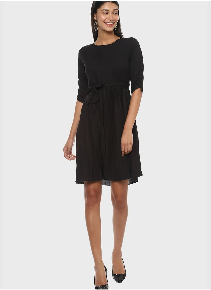 Campus Sutra Pleated Mini Dress