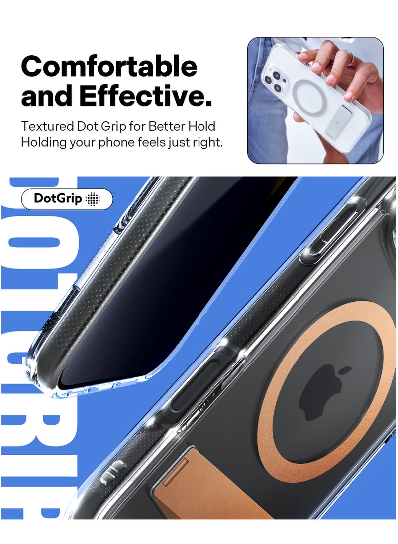 Caseology Capella Mag Kickstand iPhone 16 Pro MAX MagSafe Case Cover (2024) - Clear Sepia Gold - Image 5