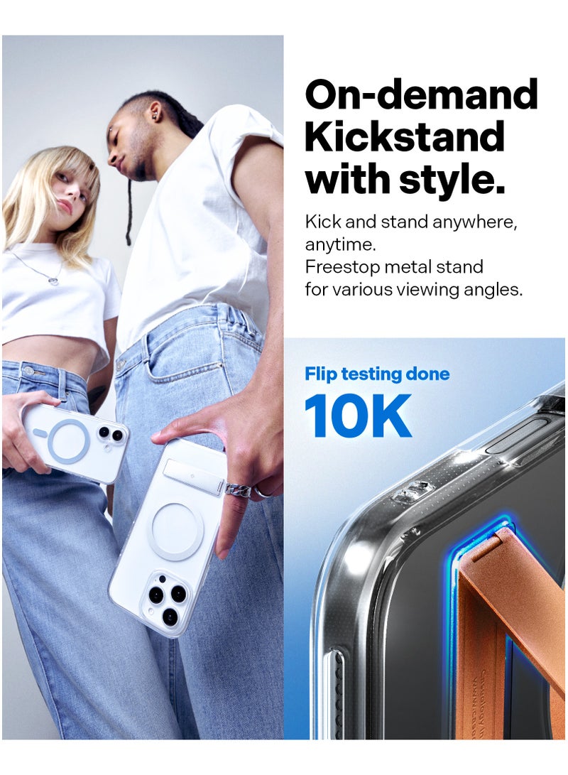 Caseology Capella Mag Kickstand iPhone 16 Pro MAX MagSafe Case Cover (2024) - Clear Sepia Gold - Image 4