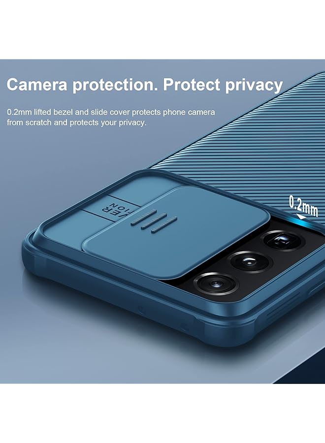 Nillkin Galaxy S21 Ultra Case Camshield Case With Slide Camera Cover Slim Protective Case For Samsung Galaxy S21 Ultra 6.8 Inch Blue - Image 2