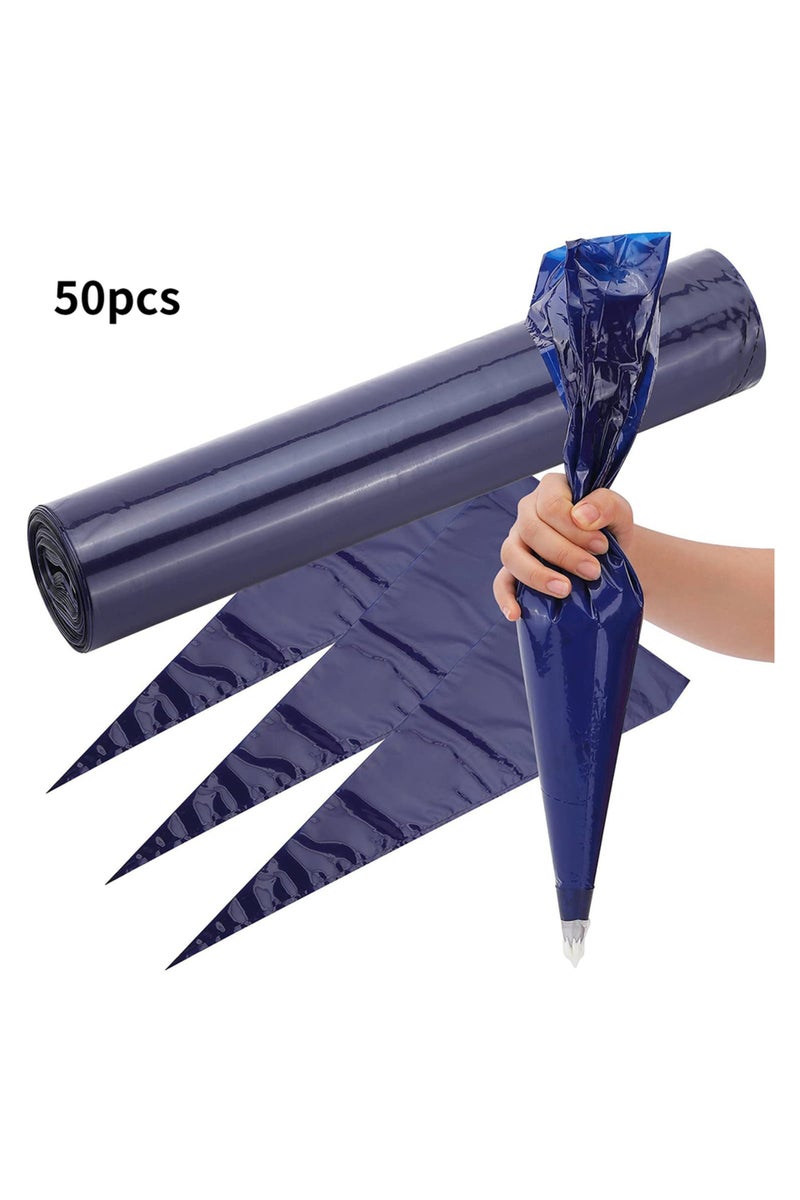 Dark blue purple 50pcs Extra Large Disposable Pastry Bag 21 inch Cake Decoration Icing Piping Cream