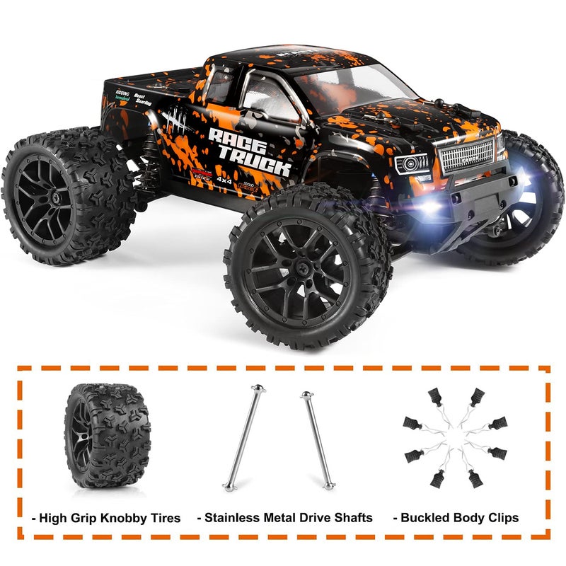 HAIBOXING شاحنة هايبكسينغ RC وحش بحجم 1:18 18859 بسرعة 36 كم/س 4X4 على الطرق الوعرة، شاحنة تحكم عن بعد مقاومة للماء تعمل بالطاقة الكهربائية، سيارات RC لجميع التضاريس مع بطاريتين، هدايا عيد الميلاد للأطفال والبالغين - Image 5