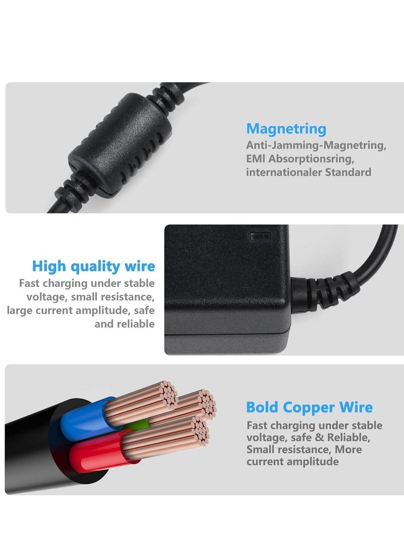 NTECH 65W 19V/3.42A Acer Laptop Charger Yellow Connector and Black Power Cord Tips 5.5x1.7mm