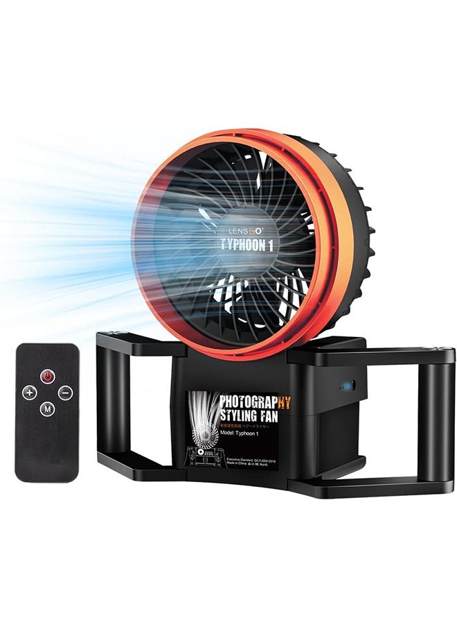 LENSGO Portable Photography Fan Blower,Powerful Wind Stage Effect with 10 Level Adjustable Wind,for Fashion Portrait Photo Shooting,Weddings,Photography Teams,Outdoor Events,Creators,Including Batteries  - Image 1